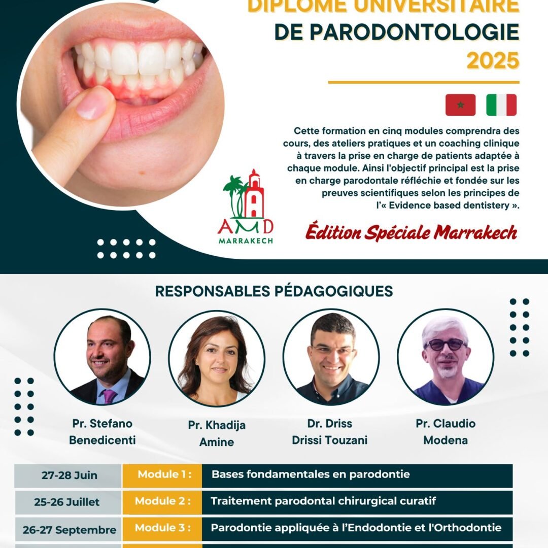 Diplôme Universitaire de Parodontologie 2025,