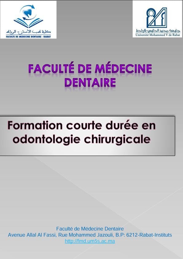 FMDR Formation Courte Durée En Odontologie Chirurgicale