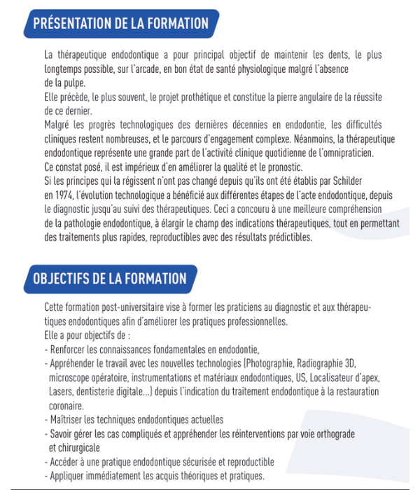 (UIASS) D.U. Endodontique Clinique