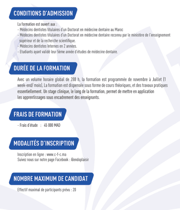 (UIASS) D.U. Endodontique Clinique