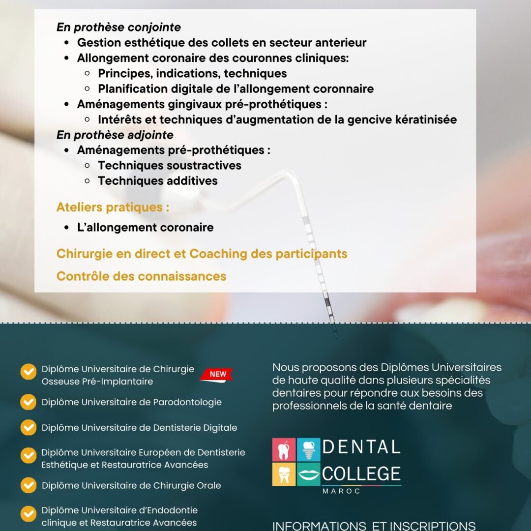 Diplôme Universitaire de Parodontologie 2025,