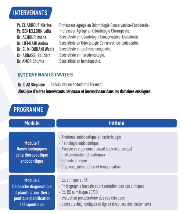 (UIASS) D.U. Endodontique Clinique