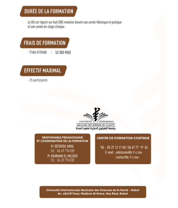 (UIASS) D.U. Prothèse orale pluridisciplinaire