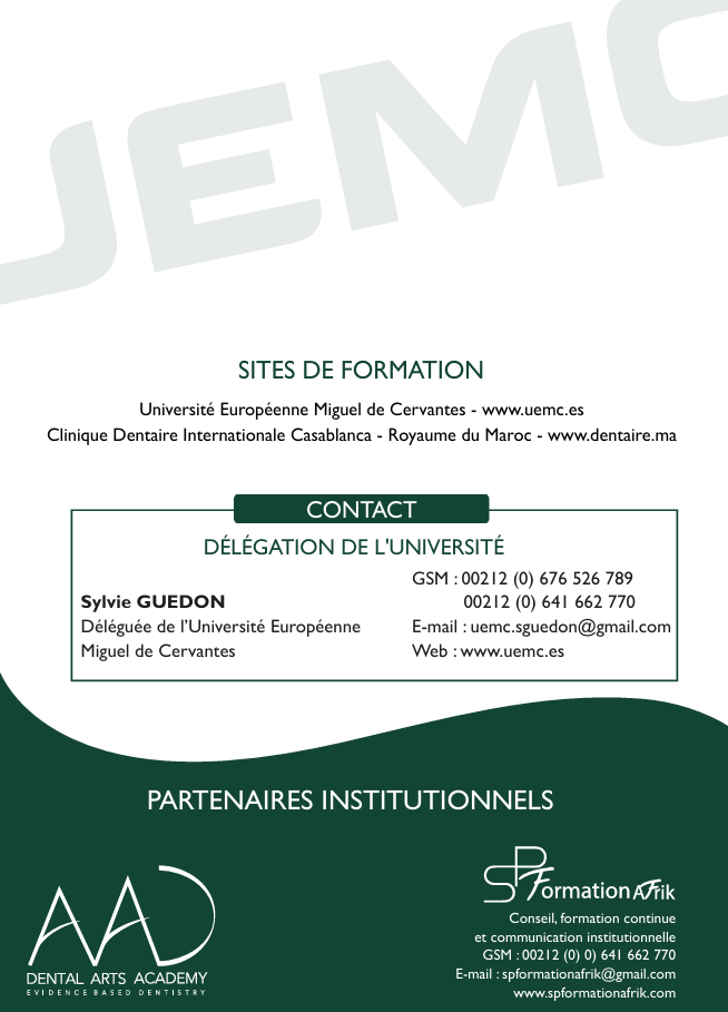 D.U Européen Clinique D'Orthodontie De L'Enfant Et De L'Adulte
