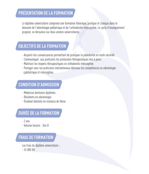 (UIASS) D.U. Odontologie Pédiatrique Et Interceptive