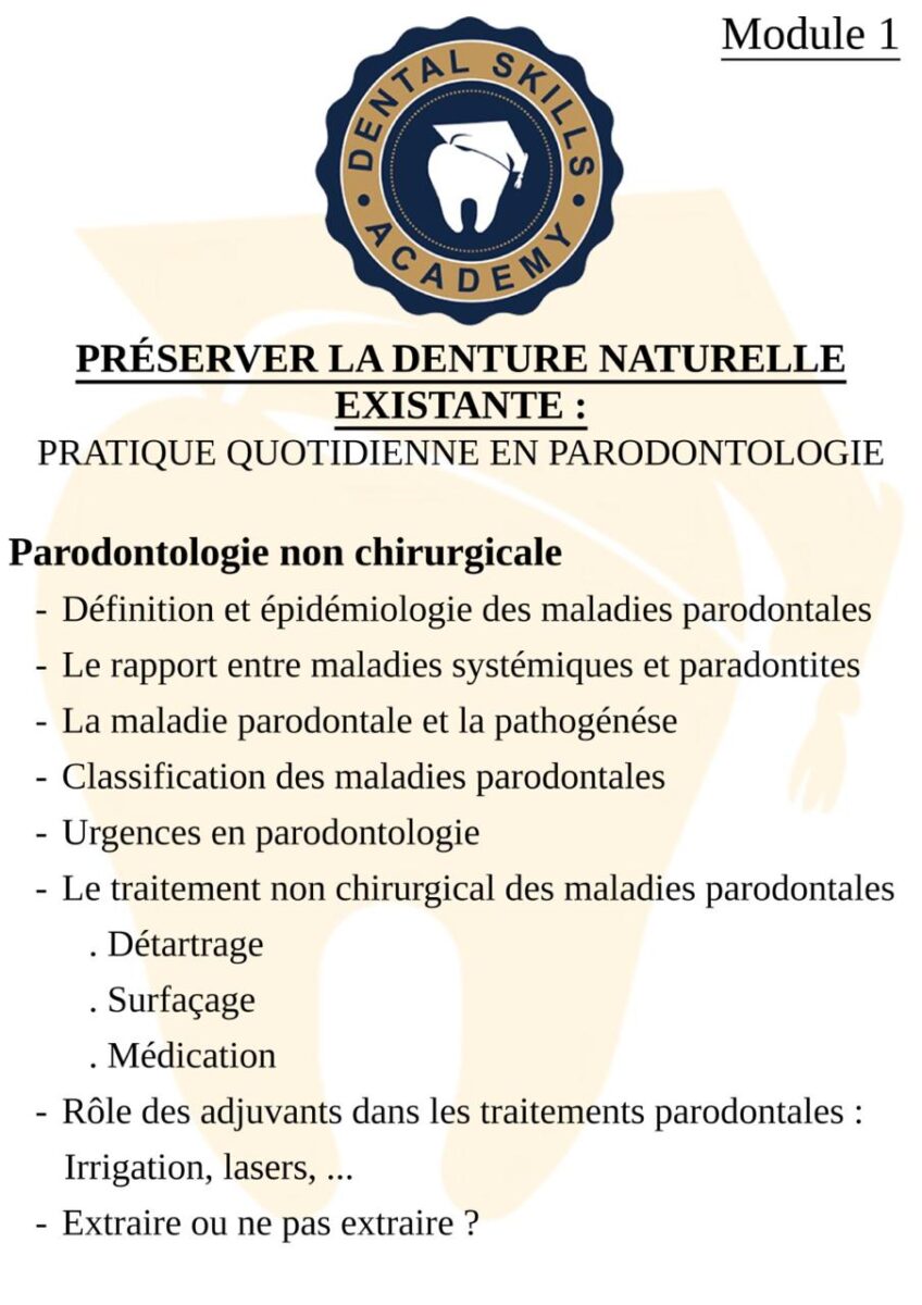 PARODONTOLOGIE basique/avancée
