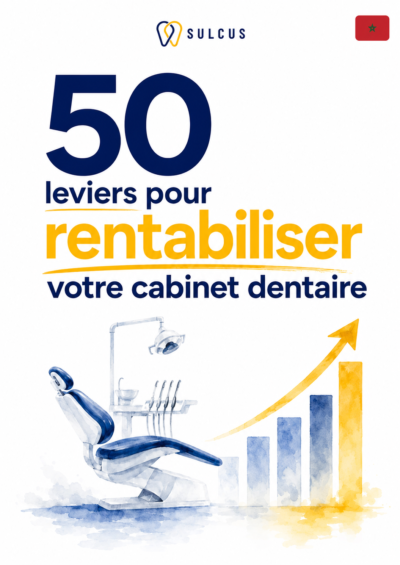 50 leviers pour rentabiliser votre cabinet dentaire : fauteuil dentaire et graphique de croissance
