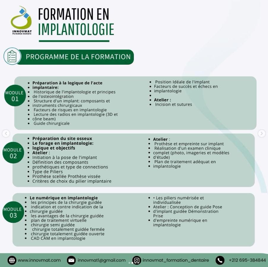 Formation en Implantologie